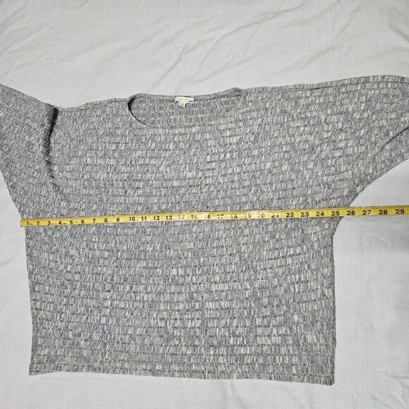 Johnny Was Calme Boat Neck Short Pullover Sweater Women Size L Blue Heathered - Picture 7 of 14